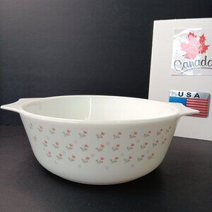 Vintage 80s Pyrex Laura Ashley Tulips Casserole Dish Made In England 9”